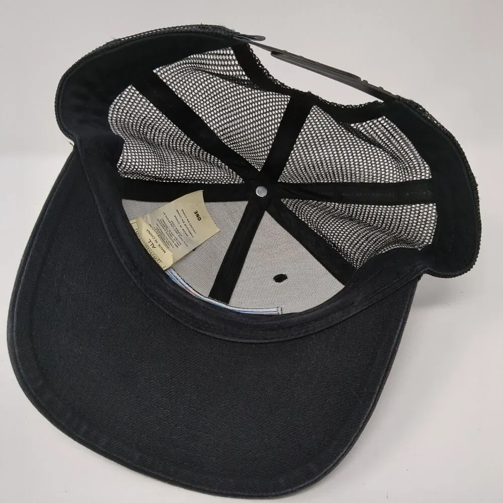 Patagonia Snapback Trucker Hat Black One Size Mesh Back Adjustable